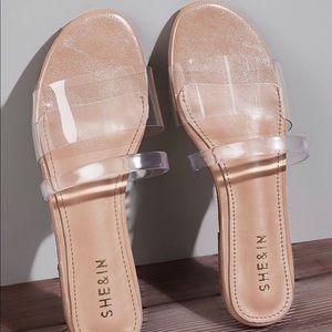 Double Strap Clear Slides
